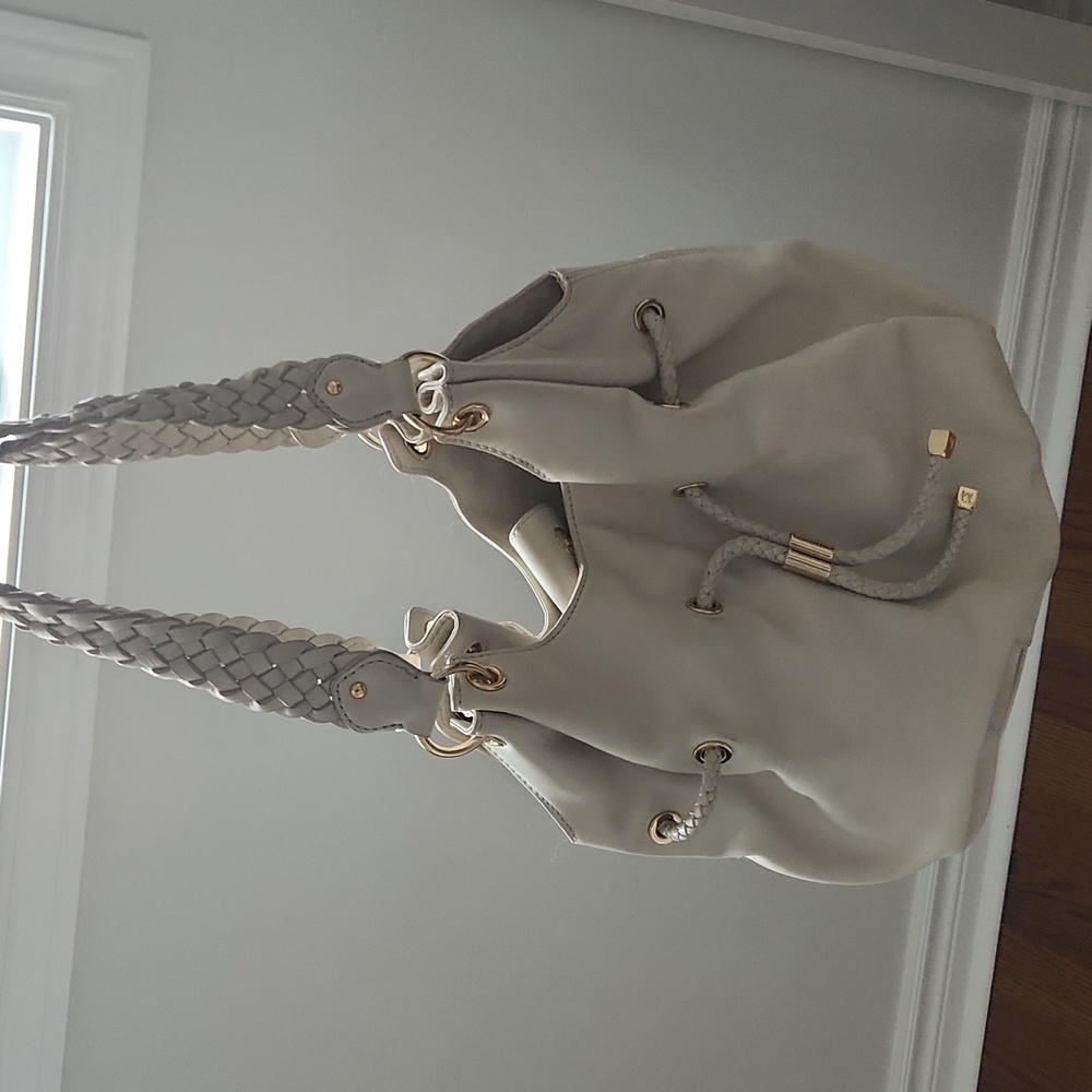 Michael Kors cream leather shoulder purse